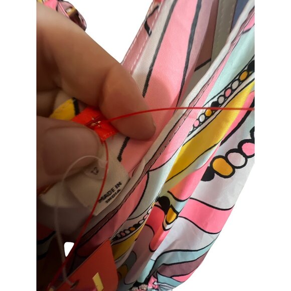 River Island Resort Collection V-Neck Wrap Playsuit Romper Multicolor Abstract - Picture 7 of 9